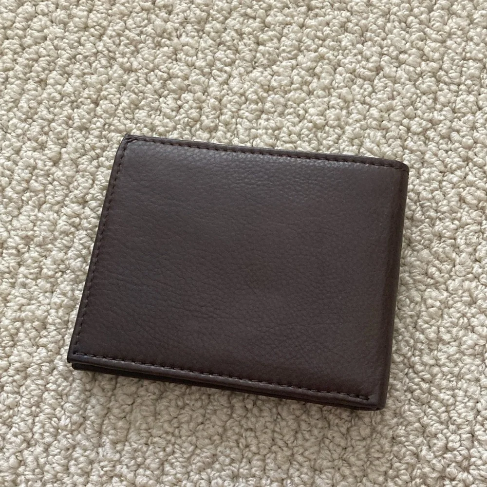 NEW Genuine Leather Bifold Star of David Wallet Brown 4.5” x 3.5” Handcrafted